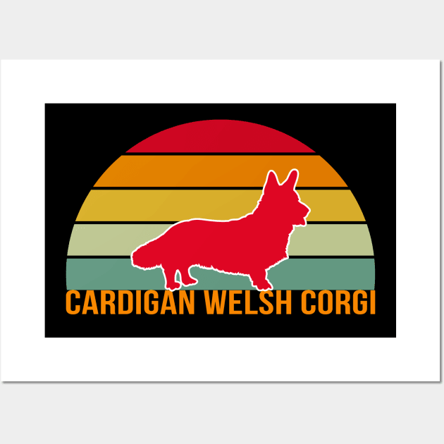 Cardigan Welsh Corgi Vintage Silhouette Wall Art by khoula252018